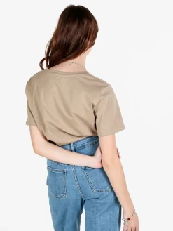 Solada T-shirt donna oversize in cotone con strass