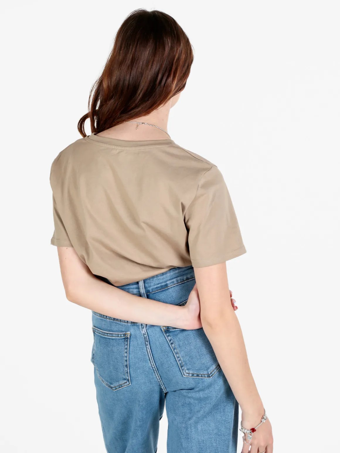 Solada T-shirt donna oversize in cotone con strass
