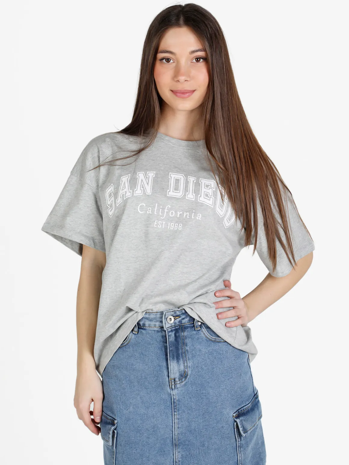 Solada T-shirt donna oversize con stampa scritta