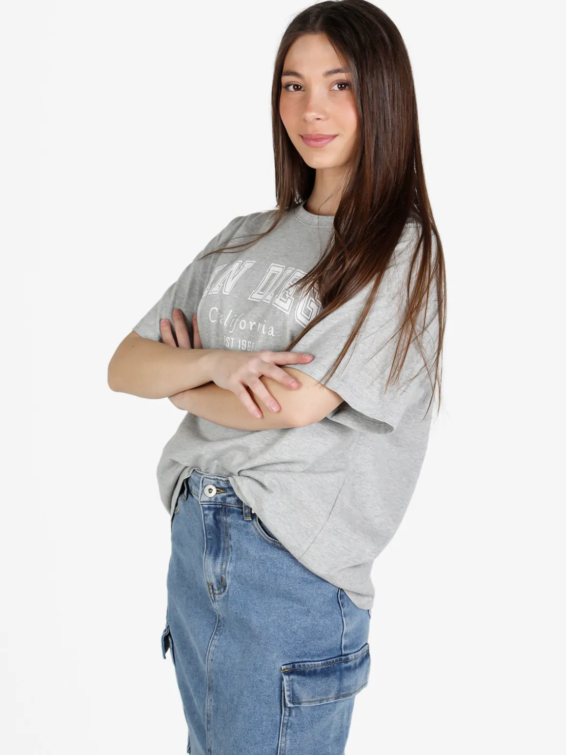 Solada T-shirt donna oversize con stampa scritta
