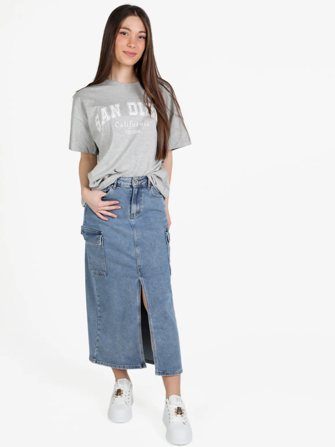 Solada T-shirt donna oversize con stampa scritta