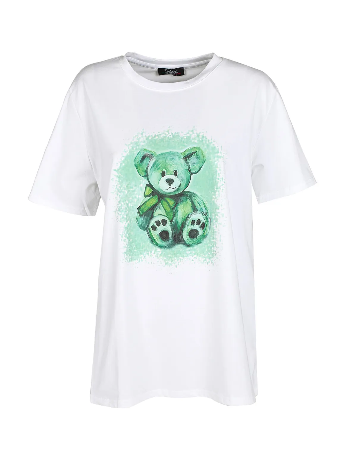 Solada T-shirt donna oversize con stampa orsacchiotto
