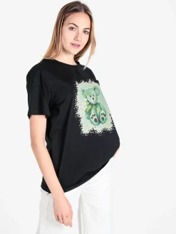 Solada T-shirt donna oversize con stampa orsacchiotto