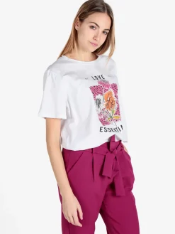 Solada T-shirt donna oversize con stampa orsacchiotto