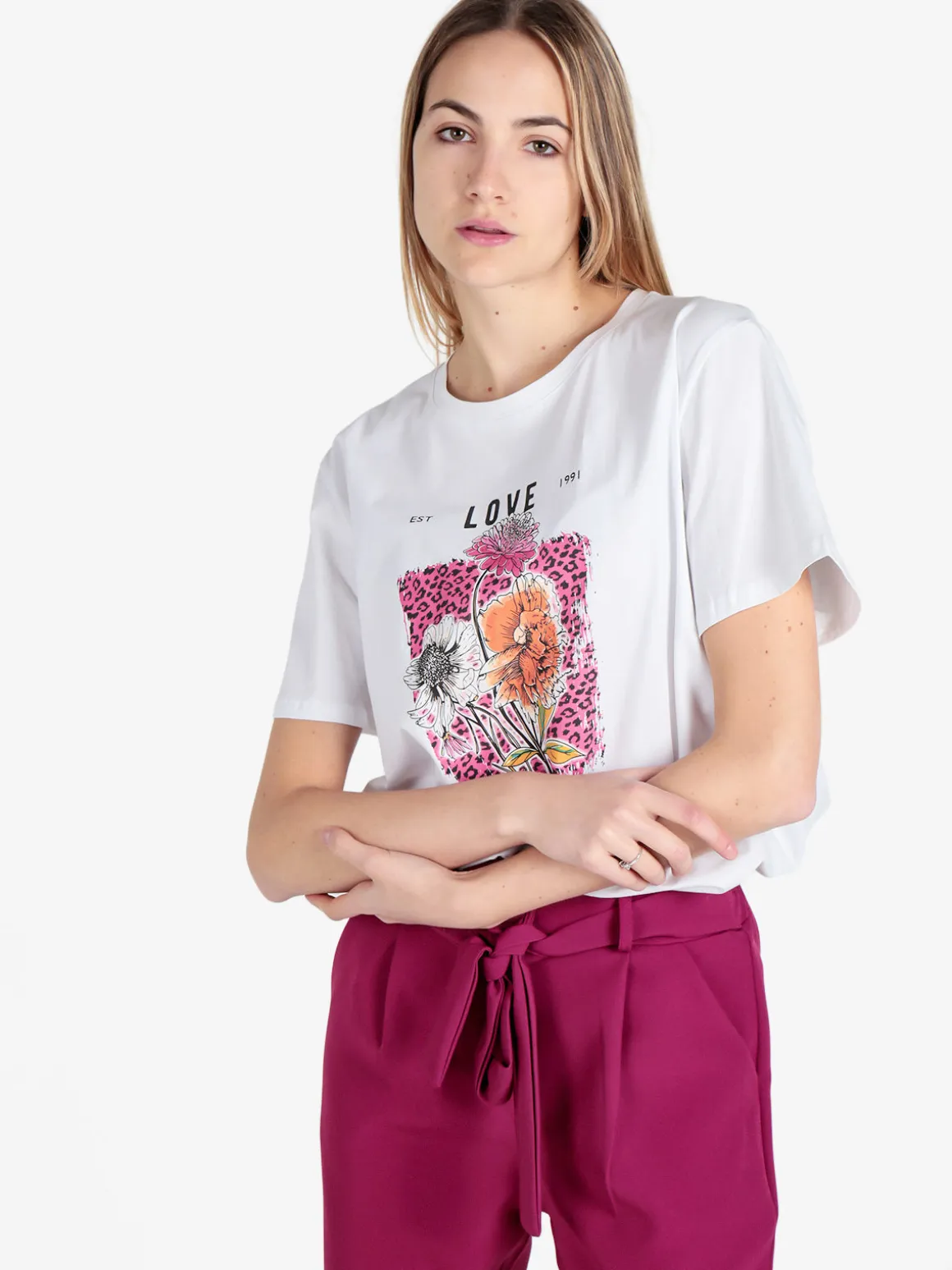 Solada T-shirt donna oversize con stampa orsacchiotto