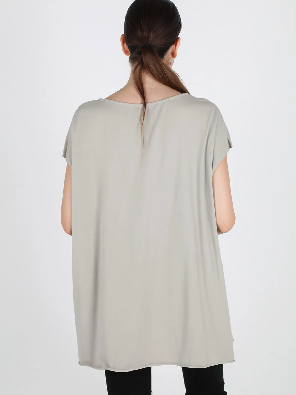 Solada T-shirt donna oversize con taschino