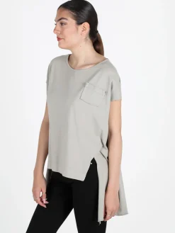 Solada T-shirt donna oversize con taschino