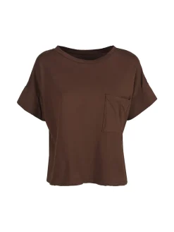 Solada T-shirt donna oversize con taschino