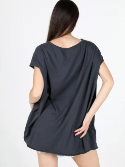Solada T-shirt donna oversize con taschino