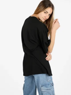 Solada T-shirt donna oversize tinta unita