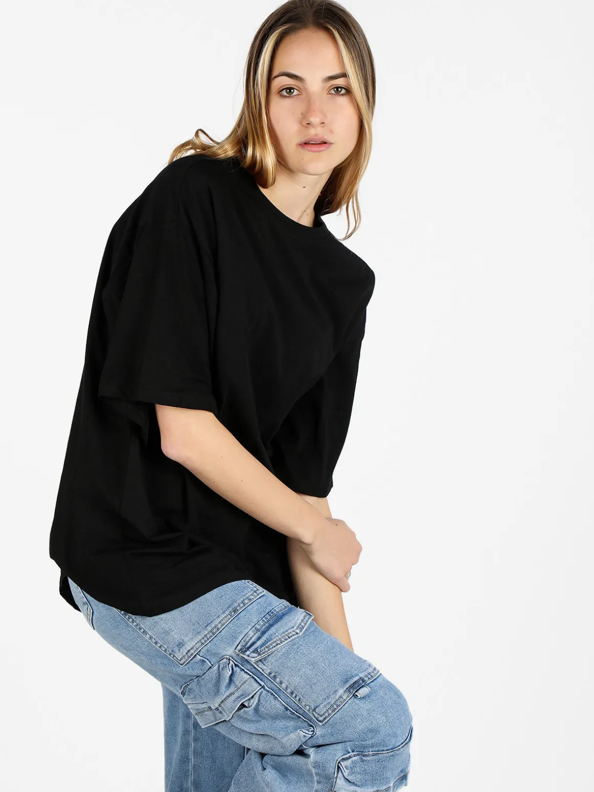 Solada T-shirt donna oversize tinta unita