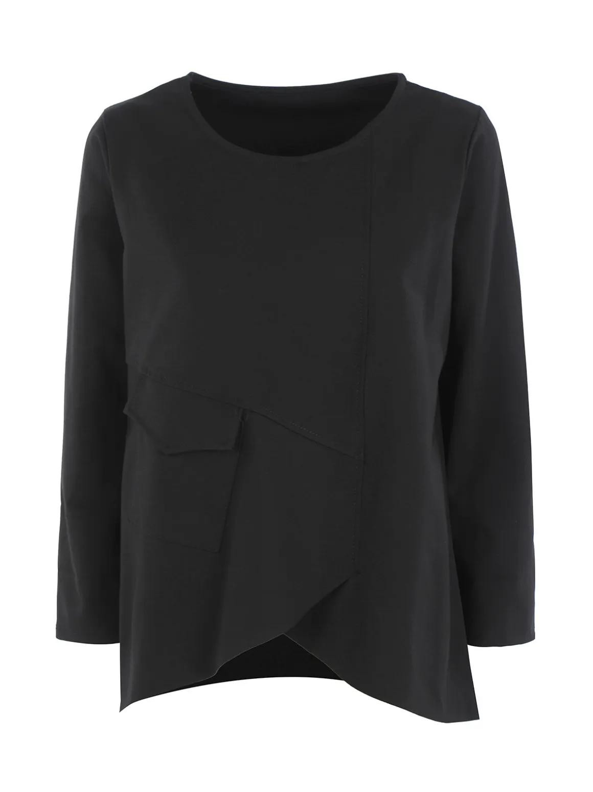 Solada T-shirt donna oversize con taschino