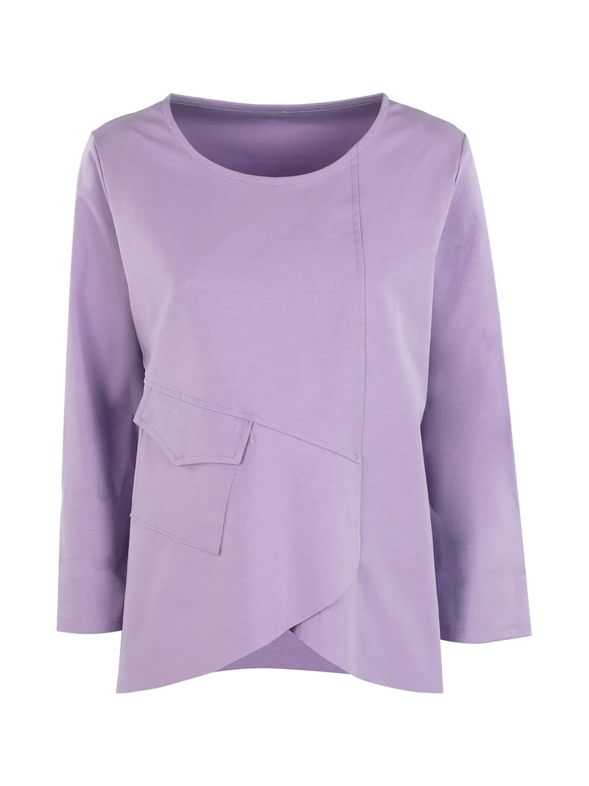 Solada T-shirt donna oversize con taschino