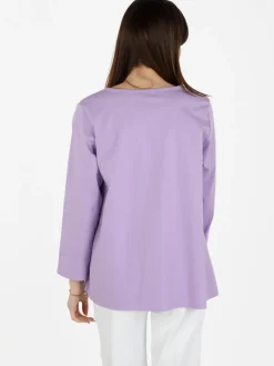 Solada T-shirt donna oversize con taschino