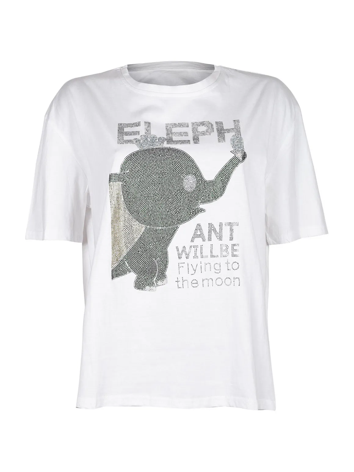 Solada T-shirt donna oversize con strass