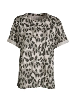 Solada T-shirt donna ovesize con stampa animalier