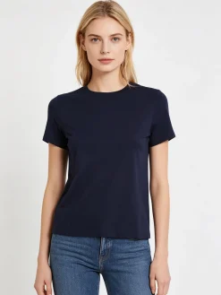 Solada T-shirt girocollo da donna - blu scuro