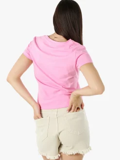 Solada T-shirt girocollo da donna in cotone - rosa