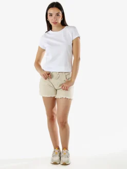 Solada T-shirt girocollo da donna in cotone elasticizzato - bianco