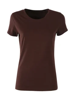 Solada T-shirt girocollo da donna in cotone - moro
