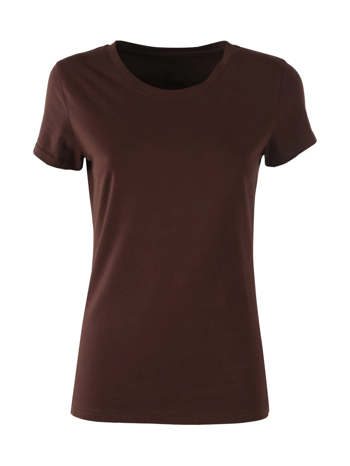 Solada T-shirt girocollo da donna in cotone - moro