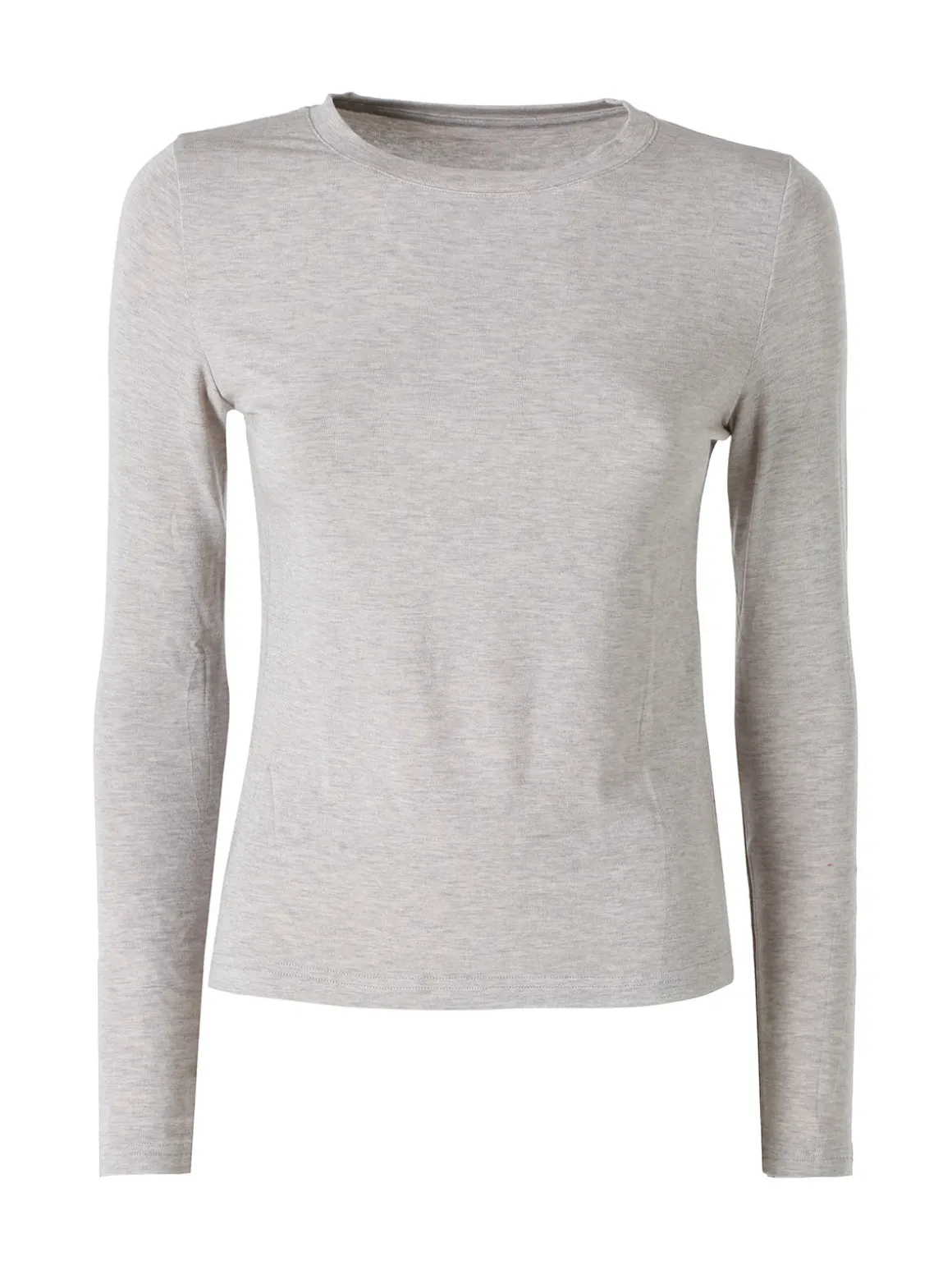 Solada T-shirt girocollo da donna a maniche lunghe - sabbia