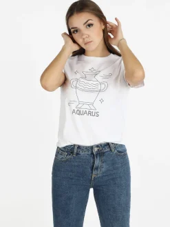 Solada T-shirt manica corta donna segno zodiacale Acquario
