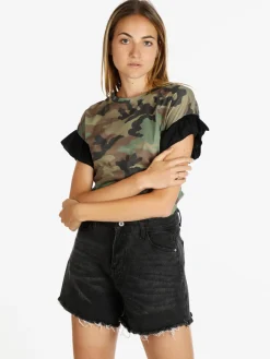 Solada T-shirt manica corta mimetica da donna