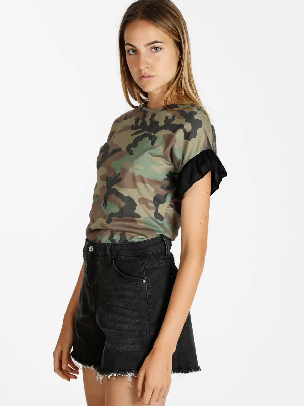 Solada T-shirt manica corta mimetica da donna