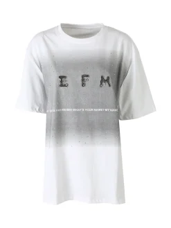 Solada T-shirt oversize da donna con lustrini e microborchie - bianco