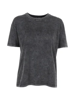 Solada T-shirt oversize da donna con borchie
