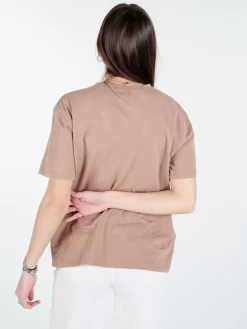 Solada T-shirt oversize da donna con borchie