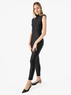 Solada Tuta jumpsuit da donna accollata con schiena scoperta - nero