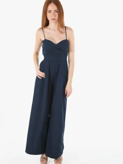 Solada Tuta jumpsuite da donna con spalline sottili e coppe imbottite - blu scuro