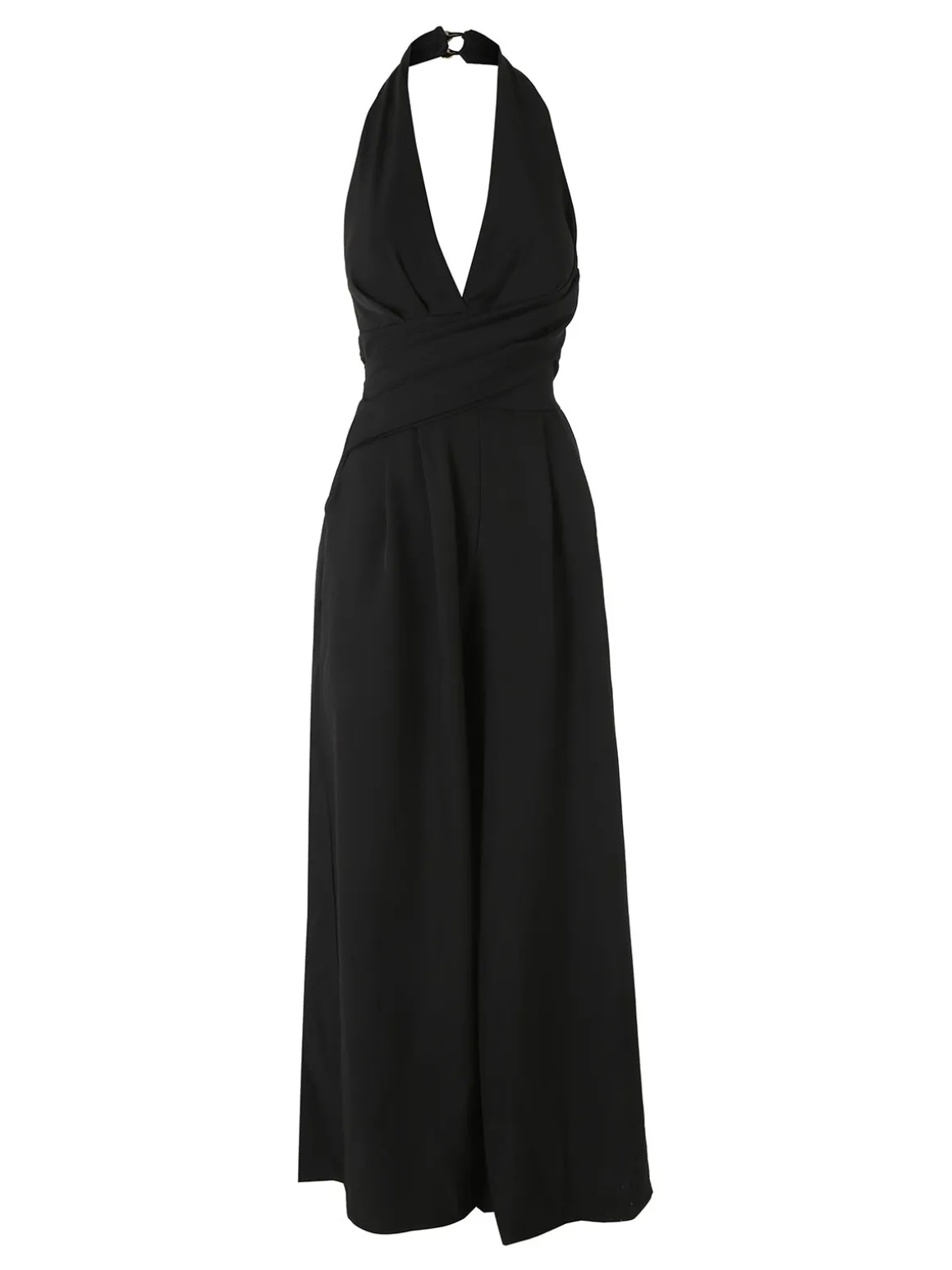 Solada Tuta jumpsuite da donna con coppe imbottite e allacciatura al collo - nero