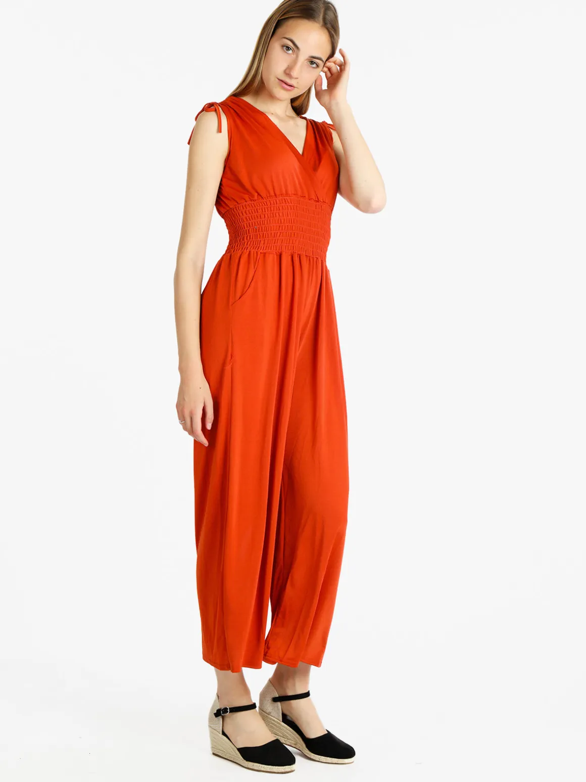 Solada Tuta jumpsuite donna con scollatura a V