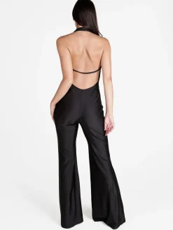 Solada Tuta lunga jumpsuite da donna con scollo profondo