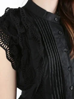 Solada Vestito corto da donna a camicia con volant