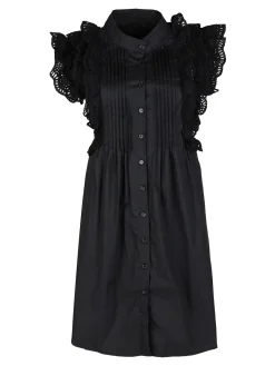 Solada Vestito corto da donna a camicia con volant
