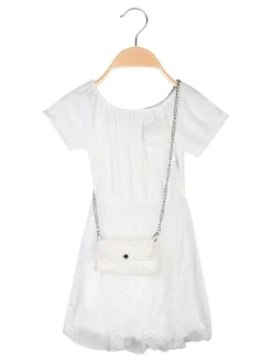 Solada Vestito da bambina a maniche corte con gonna in tulle e strass