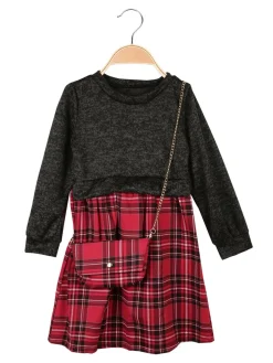 Solada Vestito da bambina scozzese a manica lunga