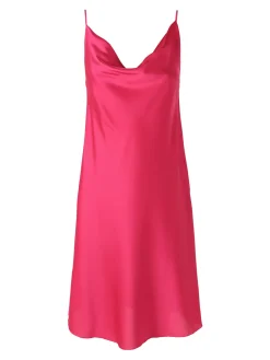 Solada Vestito da donna con spalline sottili e scollo a cascata - fucsia
