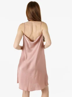 Solada Vestito da donna con spalline sottili e scollo a cascata - rosa