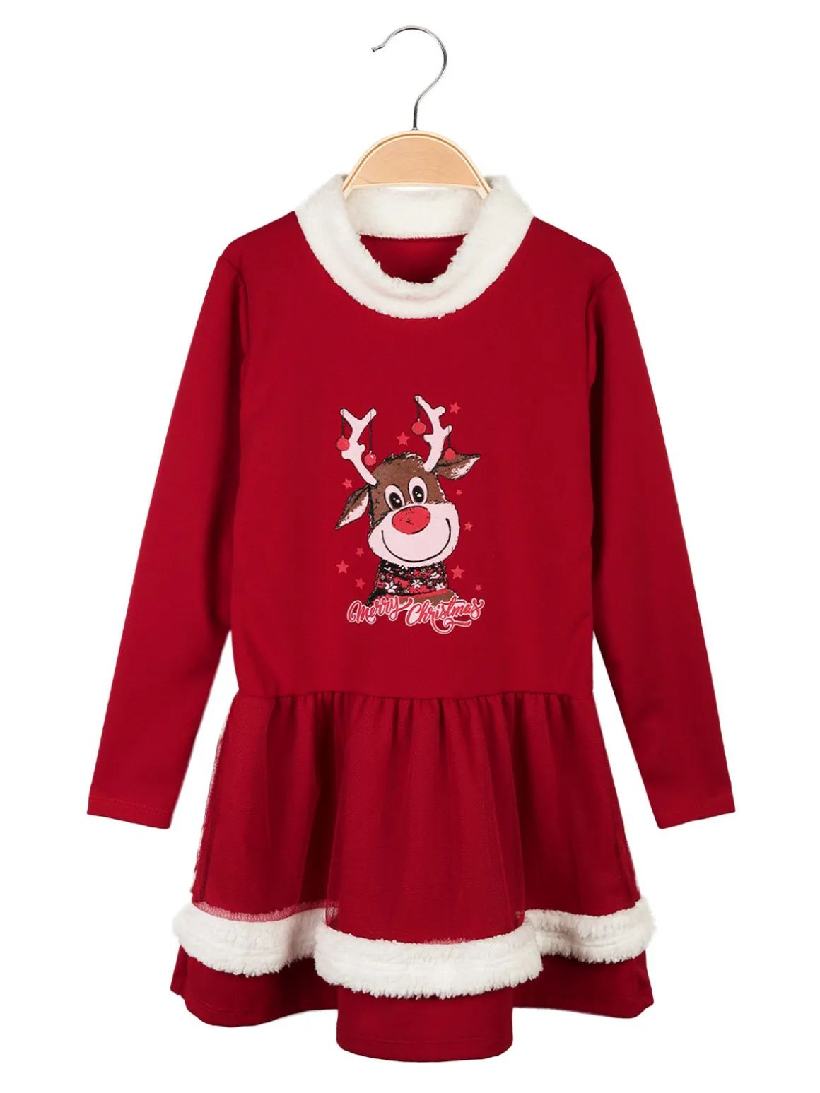 Solada Vestito di Natale bambina con tulle
