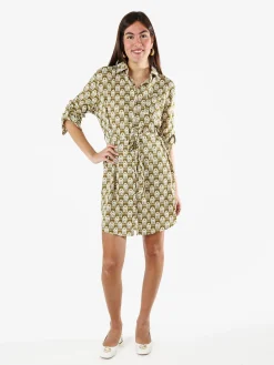 Solada Vestito donna a camicia con maniche lunghe - militare