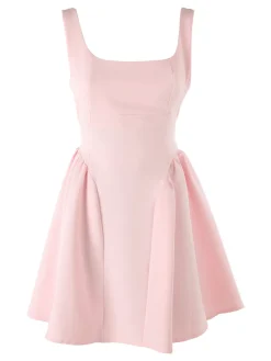 Solada Vestito donna a spalla stretta con scollo quadrato - rosa
