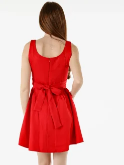Solada Vestito donna a spalla stretta con scollo quadrato - rosso