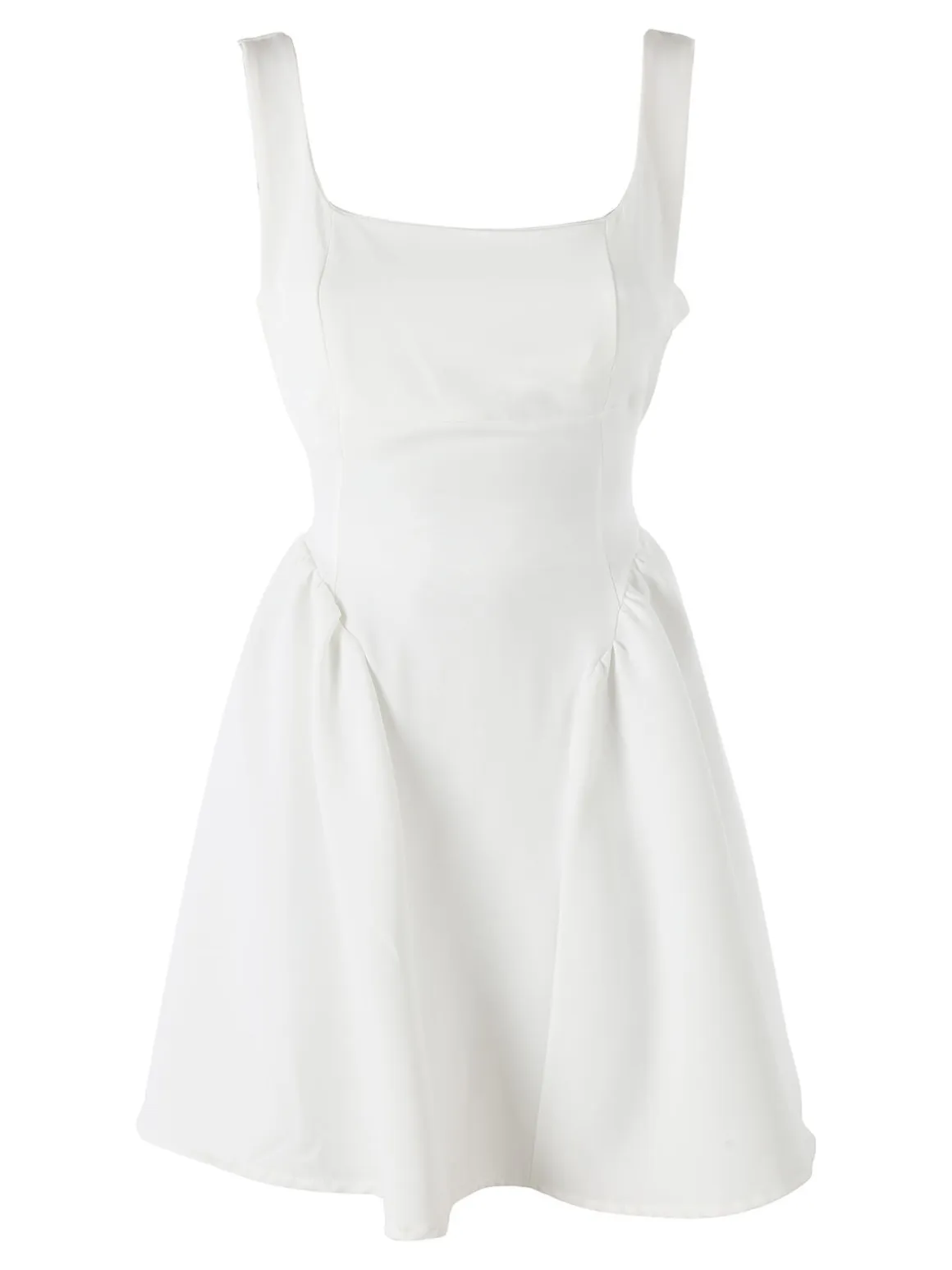 Solada Vestito donna a spalla stretta con scollo quadrato - bianco