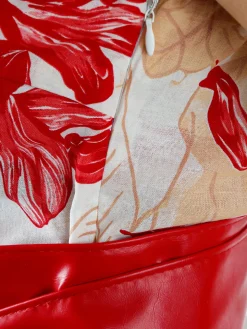 Solada Vestito donna a tubino senza maniche con stampa floreale - rosso