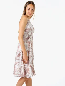 Solada Vestito donna in cotone con spalline strette - beige